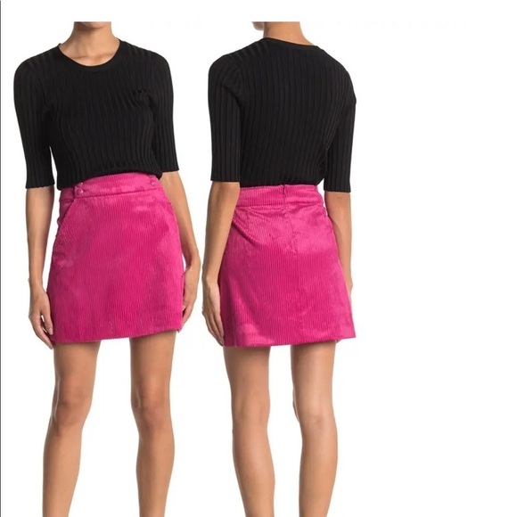 NWT Veronica Beard Size 14 Pink Corduroy Arezzo Skirt Clueless Vibe Luxury Mini - Picture 9 of 15